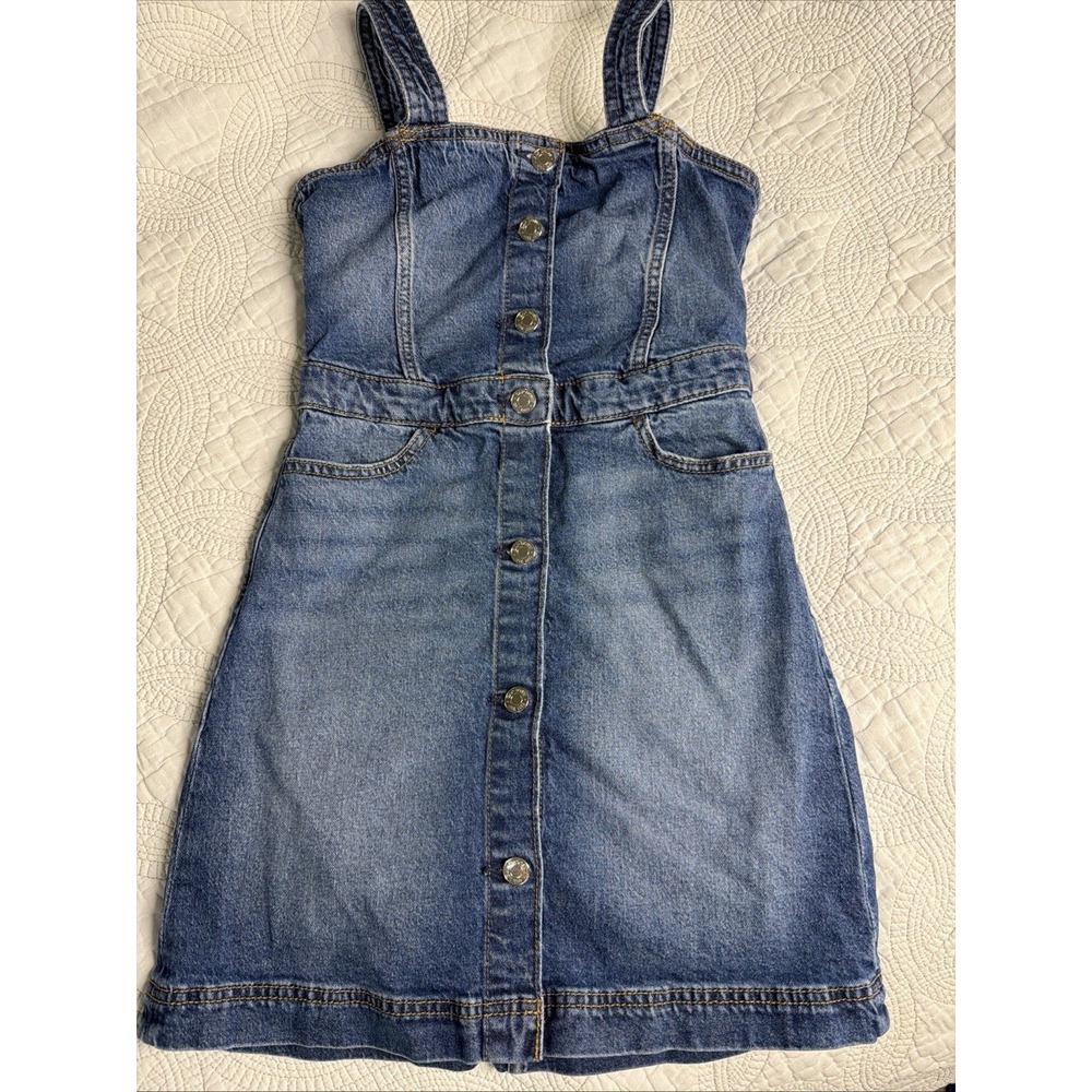 Gap Denim Girls Size Large Button up Tank Jean Dress